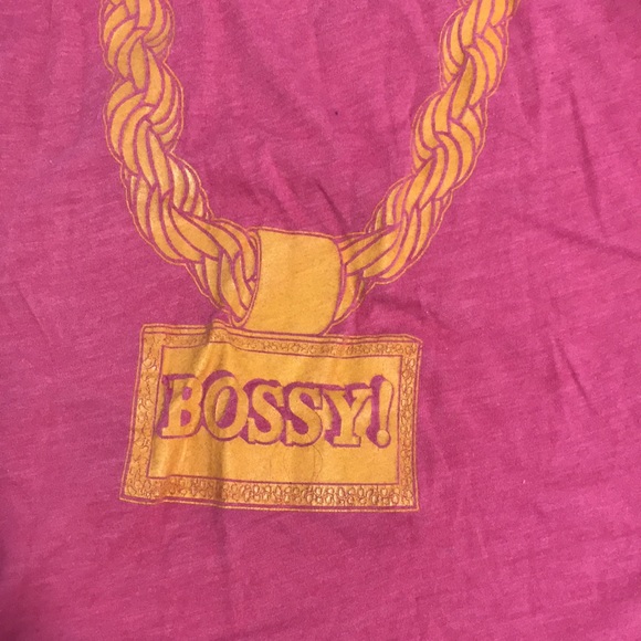Local Celebrity Pink Bossy graphic T-shirt - Picture 2 of 3